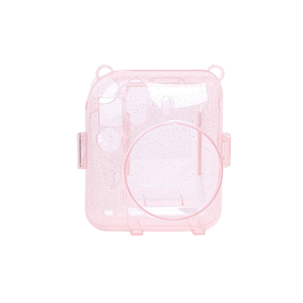 Pikxi CM12 Fujifilm Instax Mini 12 Protective Glitter Crystal Transparent Camera Case Bag Dust and Scratch Proof with Shoulder Strap (Available in Different Colors) For Cheap