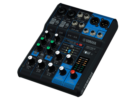 Yamaha MG06X 6-Channel Audio Console Mixer with 6 Built-in SPX Effects, 2-Band EQ Equalizer, D-PRE Mic Preamps, XLR and 6.35mm AUX I O Connectivity and 48V Switchable Phantom Power for Studio Production and Recording | MG06X Cheap