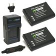 Wasabi Power EN-EL23 ENEL23 (2 Pack) 3.8V 2200mAh Battery and Charger Kit with Power Indicator, Built-In Fold Out US Plug, Car Charger and Euro Plug Adapter for Nikon Coolpix B700 P600 P610 P900 P900s S810c Compact DLSR Camera Sale