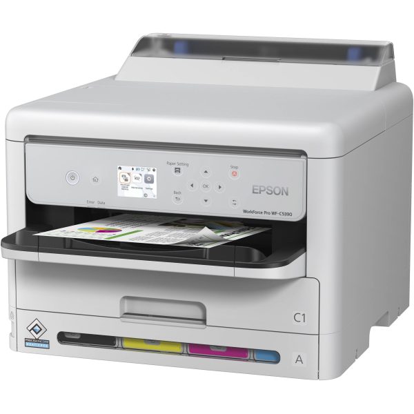 Epson WorkForce Pro WF-C5390 A4 Colored Auto Duplex Inkjet Printer with Ethernet & Wi-Fi   Wi-Fi Direct, USB 2.0 Connectivity, 4-Colored Hassle-Free, Ultra Low Cost Efficient, High-Yield Ink, Epson Connect for Home and Commercial Use For Cheap