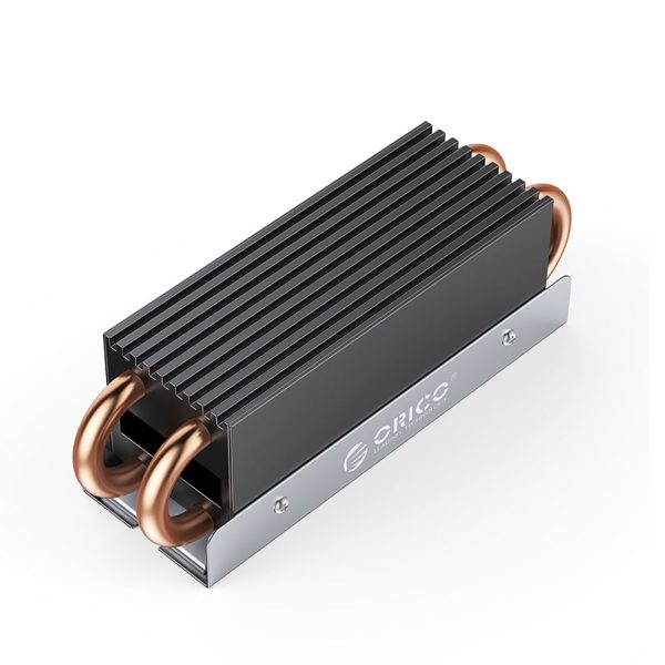 ORICO M2HS4 M.2 SSD Copper Aluminum Heatsink with Fast Cooling Thermal Fin and Double Copper Pipe for Single and Double-Sided 2280 M.2 NVMe NGFF SATA SSD Solid State Drive, PC, Desktop Computer, CPU, Motherboard, Gaming Console Supply