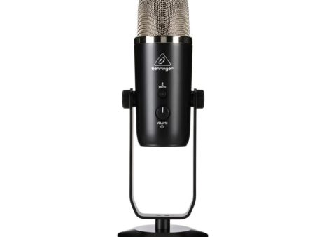 [CLEARANCE] Behringer BIGFOOT All-In-One USB Studio Condenser Microphone with 4 Pickup Modes, Onboard Headphone Amplifier 3.5mm TRS Output Jack, Onboard Monitoring & Control, 20Hz–20kHz (-10dB) Frequency Range, USB mini-B For Cheap