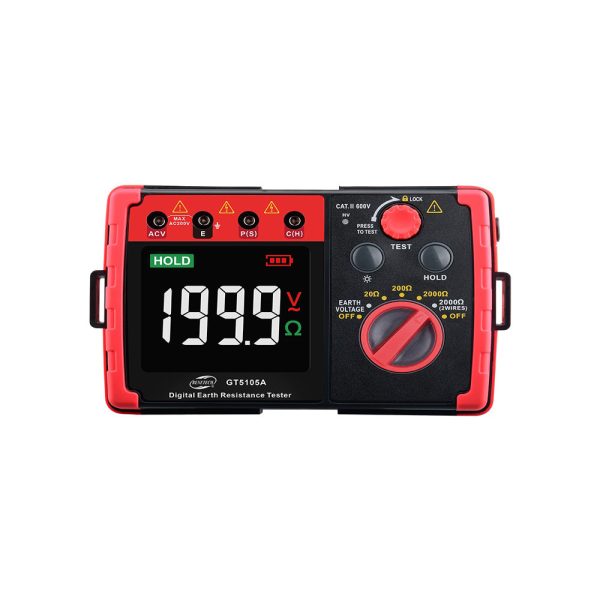 Benetech GT5105A Ground Earth Resistance Tester (Battery Included) with Data Logging, Testing Probes & Leads, Built-In Electrical Multimeter for Sizing and Projecting Grounding Grids Discount