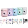 Pikxi 3-in-1 Transparent Glitter Instant Camera Case for FUJIFILM Instax Mini 12 Film Cameras with Cartoon Patch Sticker Set and Body Strap Online Sale