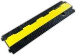 Pxel CR-2C Flip-Open Heavy Duty Cable Hose Rubber Protector Ramp (10 x 40 ) Floor Cord Cover with 2-Channel Track and Anti Slip Surface for Cables and Wires Online now