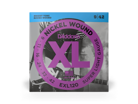 D Addario XL Carbon Steel 09-40 Super Light Electric Guitar Strings Set with Nickel Plating (Balanced Tension set Available) | EXL-120 EXL120BT Fashion