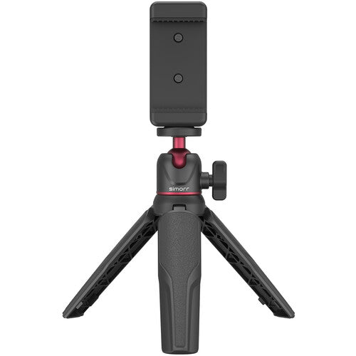 Simorr by SmallRig Vigor VK-30 Vlog Tripod Kit with Phone Clamp with Cold Shoe, Vibe P96 Video LED Light, Type-C Charging Cable, Ball Head with Adjustable Height for Smartphones (Black, White) | 3509B, 3596 Online