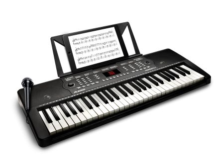 Alesis Harmony 54 Electronic Digital 54 Key Keyboard with Synth Action Built-In Speakers 3.5mm Audio Input   Output and 300 Sound Presets (Microphone Included) Fashion