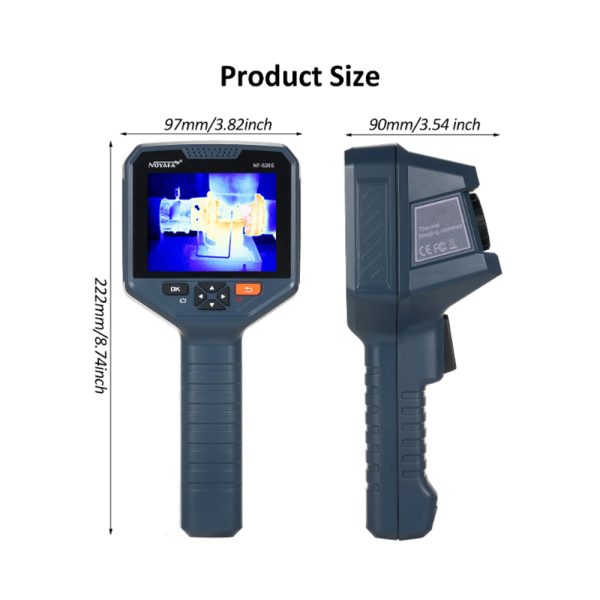 Noyafa Digital Handheld Industrial Thermal Imager with 3.5  750p LCD Screen Display, 2600mAh Built-In Battery, 8GB Storage Memory, USB-C Charging & Data Cable, Multi-Image Modes for Device, Electrical, Pipeline, Building Inspection, etc. Fashion