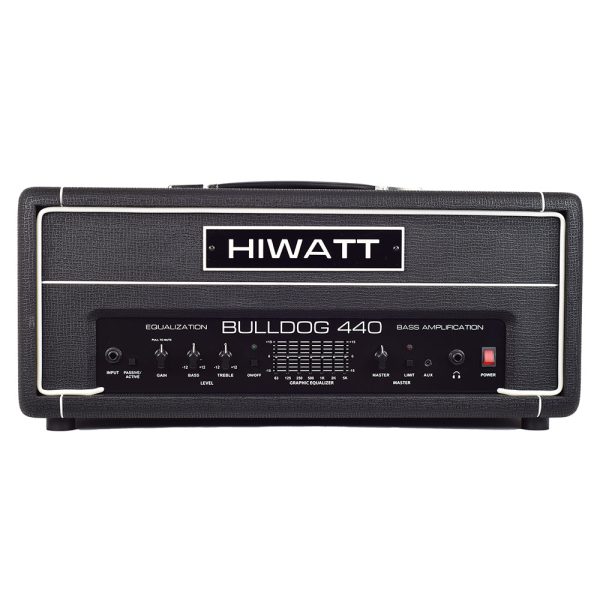 Hiwatt Bulldog 440 440W Tube Amplifier Head with Built-in Equalizer Tuner and 6.35mm AUX Input and Output for Electric Bass and Guitar | BULLDOG440 HD Sale