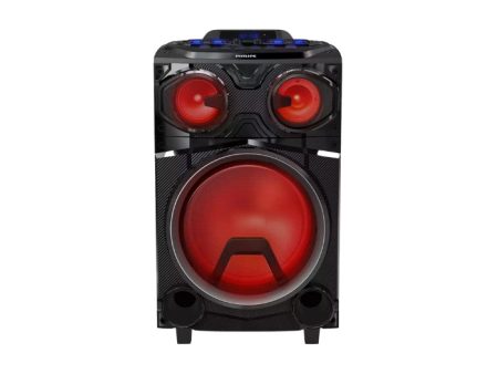 Philips 100W Bluetooth Mono Party Speaker with LED Display, 6.3mm Mic Guitar Inputs, Built-In Battery, USB   AUX   SD Card   FM Connectivity (TAX3305 73) Online