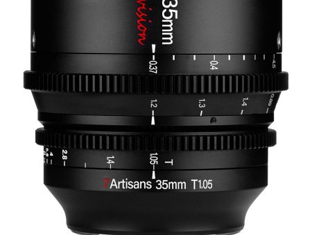 7Artisans Vision 35mm T1.05 Photoelectric MF Manual Focus Cine Lens for APS-C Format Sensors, ED Glass and All-Metal Shell Design for Canon EOS-R RF Mount Mirrorless Cameras Cheap