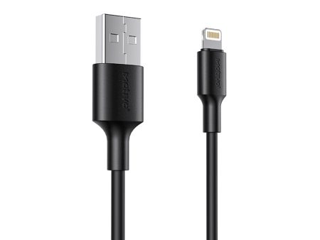 Motivo H27 USB-A 2.0 Male to Lightning Male 1.2-Meters 2.8A Fast Charging Data Cord Cable with 480Mbps Transfer Speed & TPE Wire Rod for Smartphones 1.2M (Black) For Discount