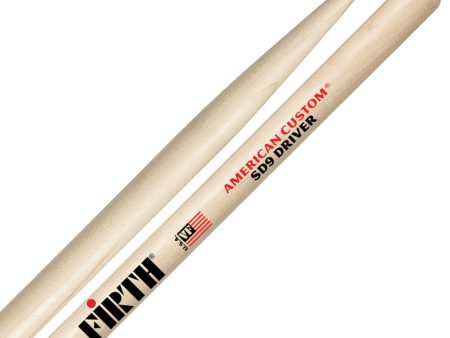 Vic Firth SD9 American Custom Driver Maple Oval Tip Drumsticks with Medium Taper for Jazz Drummers Discount