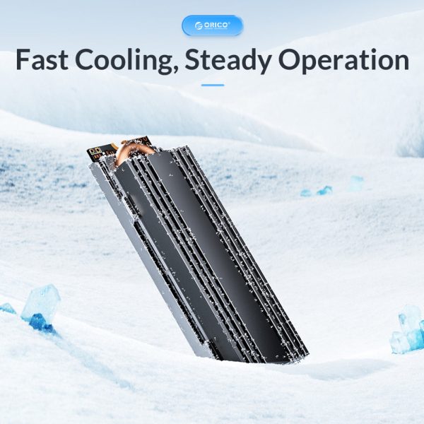 ORICO M2HS1 M.2 SSD Copper Aluminum Heatsink  with Fast Cooling Thermal Fin for Single and Double-Sided 2280 M.2 NVMe NGFF SATA SSD Solid State Drive, PC, Desktop Computer, CPU, Motherboard, Gaming Console on Sale