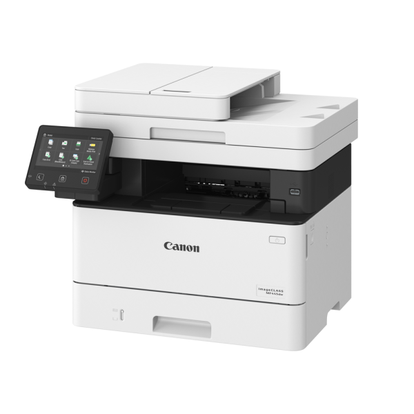 Canon imageCLASS MF445DW 5-in-1 Monochrome Laser Printer with Print, Colored Scan, Send, Copy and Fax, 600DPI Printing Resolution, 900 Max Expandable Paper Storage, 5  Touch Panel, WiFi and Ethernet for Office and Commercial Use on Sale