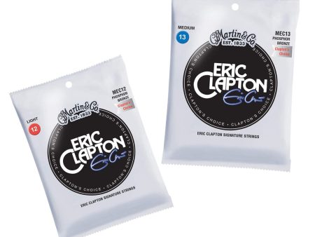 Martin & Co. Eric Clapton Signature 92 8 Phosphor Bronze Acoustic Guitar Strings Set (Light, Medium Gauge) | MEC12, MEC13 Sale