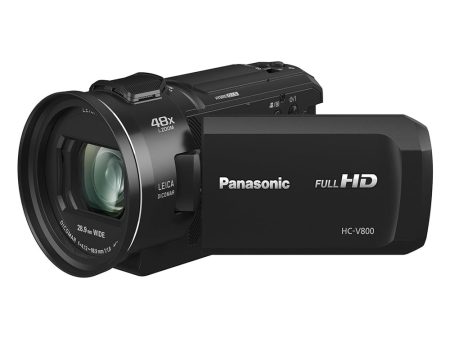 Panasonic Lumix HC-V800 Full-HD 26MP Digital Video Camcorder - 24x Leica Dicomar Optical Zoom, Wi-Fi, HDR, 1 2.5  Back-Illuminated MOS Sensor, Three OIS Stabilizer Systems, Active Contrast Mode, 5.1-Channel Wind-Shielded Zoom Mic Cheap