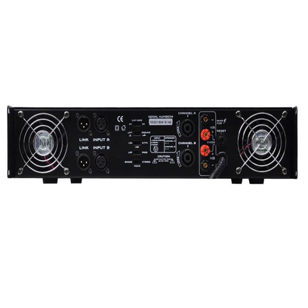 KEVLER MZ-600 600W Professional Class H Power Amplifier with 20Hz-20KHz Frequency, Balance Unbalance 3-Pin XLR Input and 2 Speakon Terminals, LED Indicators with Dual Variable Speed Fans Supply