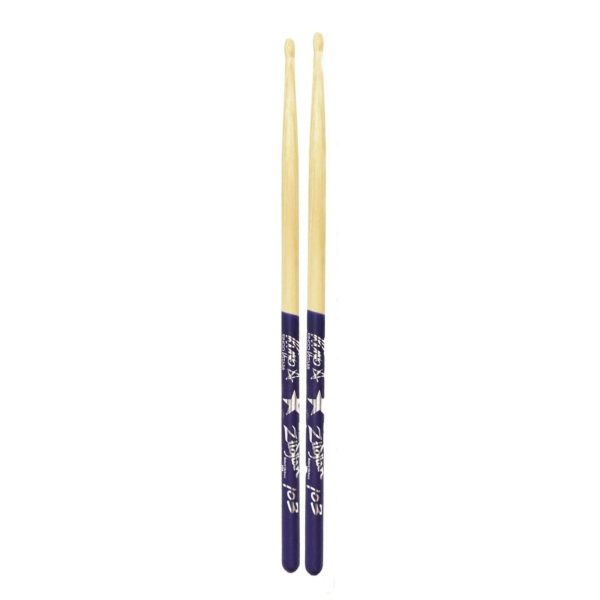 Zildjian ZASRS 5A Ringo Starr Purple Dip Signature Artist Series Hickory Drumsticks with Long Taper and Oval Tip Online Sale