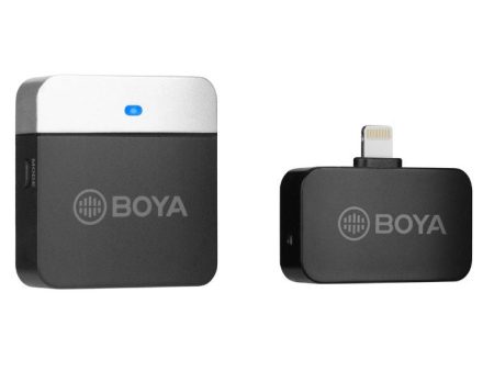 Boya BY-M1LV U D 2.4GHz Wireless Microphone System Type-C USB   iOS Lightning Port Transmitter Receiver Mini Recording Mic for Mobile Interviews and Vlogging Sale