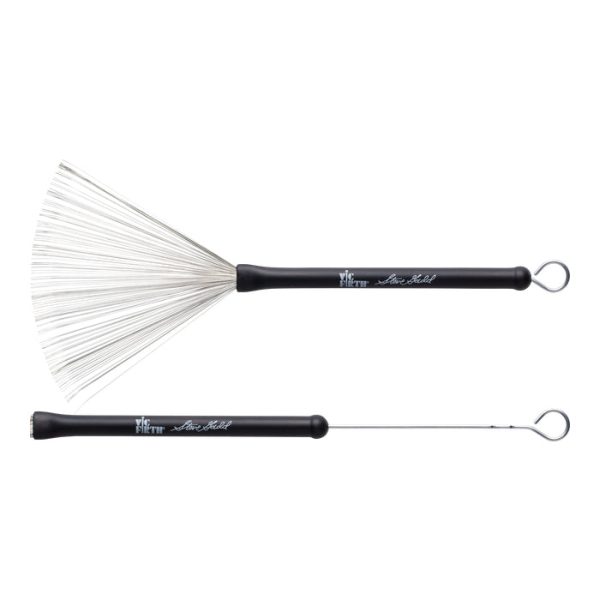 Vic Firth SGWB Steve Gadd Angled Wire Drum Brushes with Rubber Handles and Retractable Pull Rod For Sale