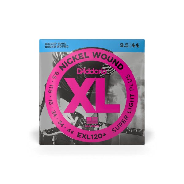 D Addario XL Super Light Plus Electric Guitar Strings Set (.0095-.044) with Nickel Wound & Carbon Steel | EXL-120 PLUS Hot on Sale