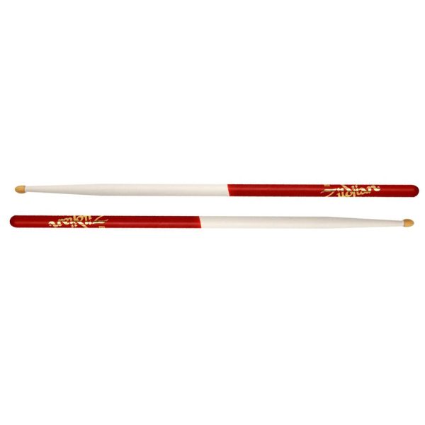 Zildjian Hickory Wood Drumsticks Acorn Tip for Drums and Cymbals (Black Natural, Red White) | Z5AACD, Z5AACWDR Supply