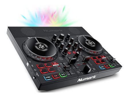 Numark PartyMix Live LED DJ Console Controller with Built-in Light Show & Speakers, APP Support for DJ Live Music and Recording For Discount