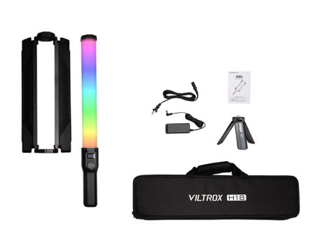 Viltrox H18 18W Double-Sided RGB LED Tube Light with One key Switch 26 FX Lighting Effects, 25000K to 68000K Bi-Color Temperature, Wireless APP Control and Remote for Video and Photography For Cheap