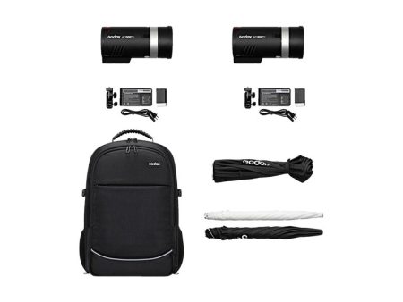 Godox AD300PRO 2-Light Kit 300W Camera Flash Head LED Light with Backpack & Octa Softbox for Photography, Outdoor and Indoor Studio Shoot on Sale