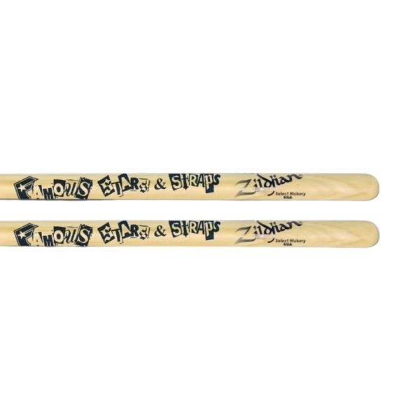 Zildjian Travis Barker Famous Stars & Straps Artist Series Hickory Drumsticks with Round Tips, Lacquer Coating | ZASTBF Online Hot Sale