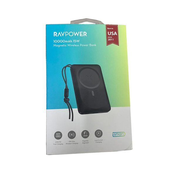 RAVPower 10000mAh Magnetic Wireless Powerbank Fast Charging 15W with Magnetic Phone Case (Black) | RP-PB1212 Sale