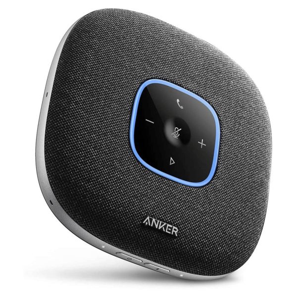 Anker PowerConf S3 Bluetooth Wireless   Wired Conference Speaker Microphone with 6 Built-In Omnidirectional Mics, 6700mAh Battery, and Automatic Voice Volume and App Control for Home and Office Online Video Calls Supply