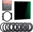 K&F Concept SN25T1 100mm Square Filter Kit ND1000 with 8 Lens Adapter Rings and Metal Holder for DSLR and Mirrorless Cameras | SKU-1813 For Discount