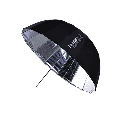 Phottix Premio Reflective Umbrella 85cm 33 Inches - Black and Silver Cheap