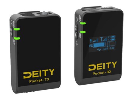 Deity Pocket Wireless Mobile Kit Type-C 2.4GHz Digital Microphone System (Transmitter, Receiver, USB Cables) with 5-Hour Rechargeable Batteries and 213ft Range (Black) For Sale