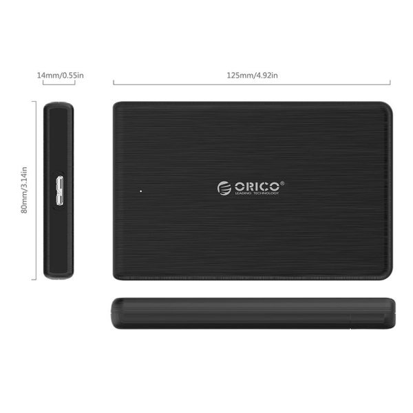 ORICO 2.5 inch SATA to USB HDD SSD Hard Drive Enclosure Tool-Free with 5Gbps Fast Transmission Rate, (0.5m) Micro-B to USB-A Data Cable, 6TB Max. Disk Capacity, Water Resistant for Windows, macOS, Linux, PC, Laptop, TV, PS5 | 2189U3-V1 Discount