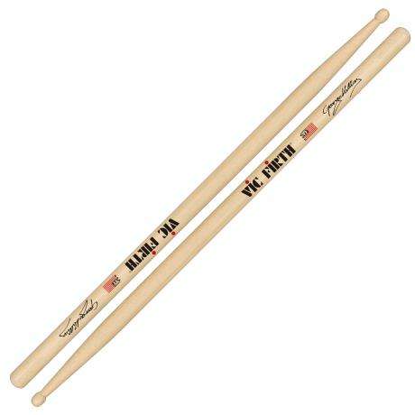 Vic Firth SGK George Kollias Signature Lacquer Hickory Barrel Tip Drumsticks with Medium Taper for Drums and Cymbals Online Sale