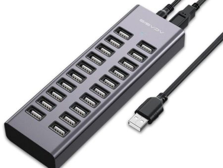 ACASIS H037 20-Port USB 2.0 Hub Splitter Docking Station with 480Mbps High Speed Data, 12V External DC Input, 7.5A Power Fast Charging for PC Laptop and Other Peripherals Hot on Sale