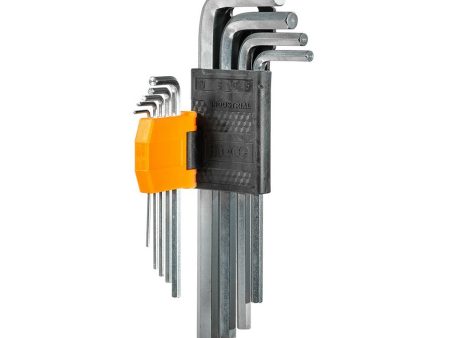 INGCO Hex Allen Key Wrench Set (Long Arm) (9pcs) Cr-V Material for Heat Treatment and Chrome Plate | HHK11091 Online