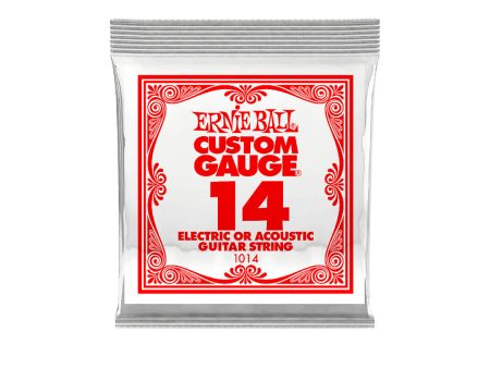 Ernie Ball Electric   Acoustic Guitar Plain Steel Single String (0.014 Gauge) | 1014 Supply