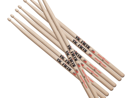 Vic Firth American Classic 5A Wood Tip Drumsticks (Pack of 4) Drum Sticks for Drums and Percussion | P5A.3-5A.1 Online