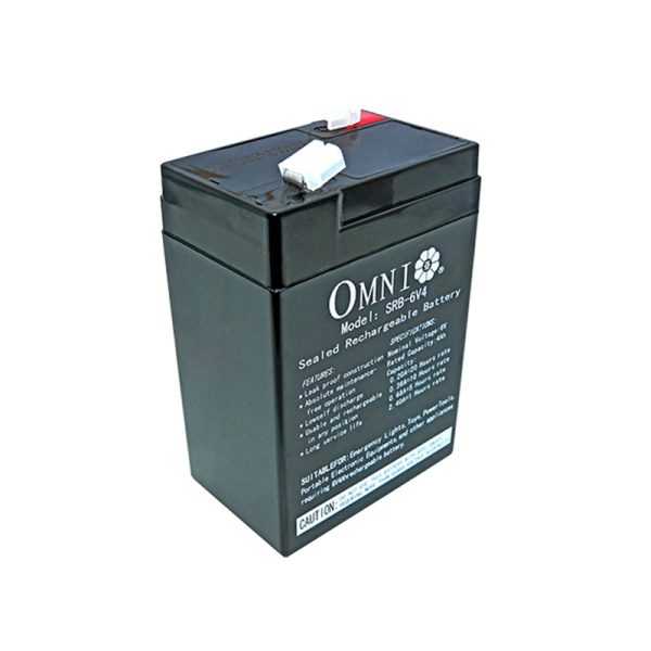 OMNI Sealed Lead Acid Rechargeable Battery 6V 4Ah with 20 Hours Recharging Time, Maintenance Free, Heat & Impact Resistant Jar Casing | SRB-6V4 Online Sale