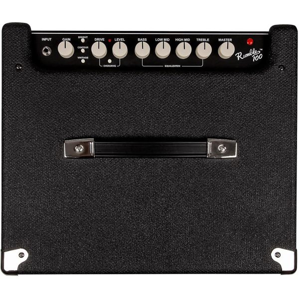 Fender Rumble 100 Electric Bass Combo Amplifier 100watts 120V (230V EUR) Lightweight with 12in Speaker XLR Line Out Ground Lift 4-Band EQ Online