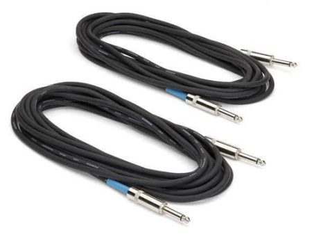 [CLEARANCE] Samson 1   3   6 Meters Instrument Cable Pack of 2 with 6.35mm Male to Male AUX Neutrik Mono Jack Connectors for Professional Audio Recording and Performance | ESAIC3 ESAIC10  ESAIC20 Hot on Sale