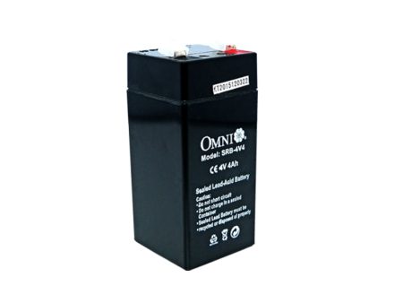 OMNI 4V 4Ah Rechargeable Sealed Lead Acid Battery with Heat & High Impact Resistance | SRV-4V4 For Discount