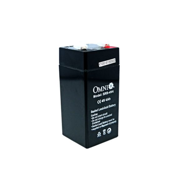 OMNI 4V 4Ah Rechargeable Sealed Lead Acid Battery with Heat & High Impact Resistance | SRV-4V4 For Discount