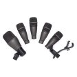 Samson DK70 7pcs   5pcs Drum Mic Set 50~16000 Hz Super Cardioid Dynamic Microphone - Q71 Kick Mic, 4X Q72 Snare Tom , and 2X C02 Pencil Condensers with Swivel-Style Mic Adapters, Tension-Mounted Rim Clips, and Hard-Shell Carry Case Online Hot Sale