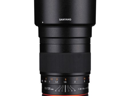 Samyang 135mm f 2.0 ED UMC Full Frame, Manual Focus Lens for Nikon F Mount with AE Chip for Mirrorless Cameras | SY135M-N Online Hot Sale